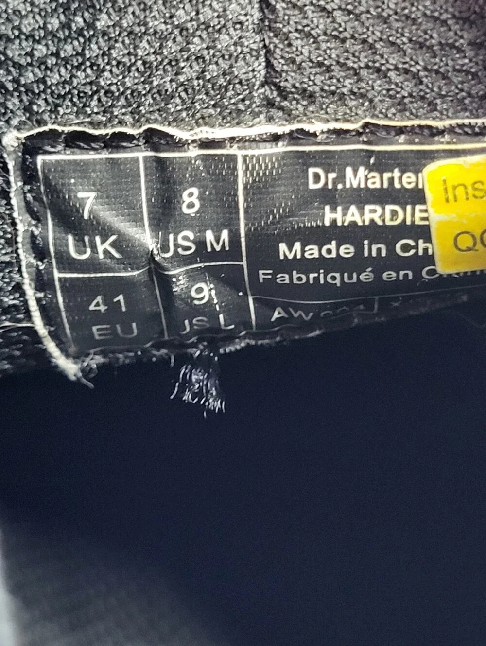 Dr. Martens Hardie Black Pit Chelsea Boots US Men's Size 8 Women's 9